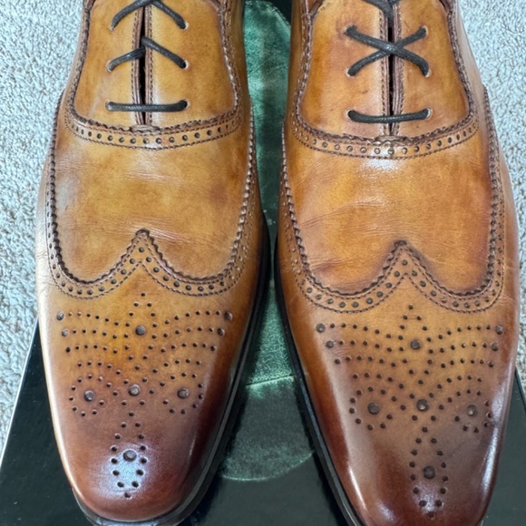 MAGNANNI MEDALLION-TOE WINGTIP DERBY LACE-UP BROGUES - Picture 3 of 10